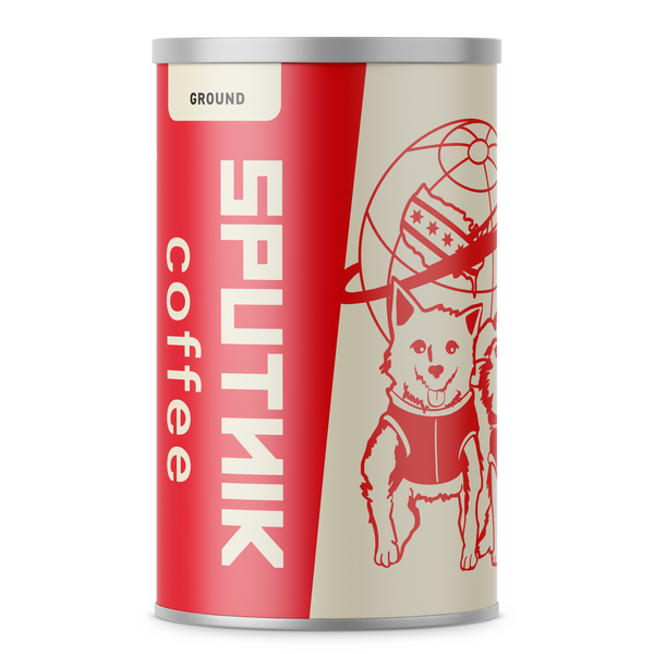 8oz Sputnik Coffee Ground Vacuum Tin